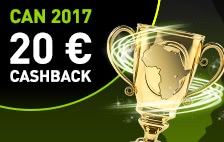 20 € cashback CAN 2017 chez Bet 777