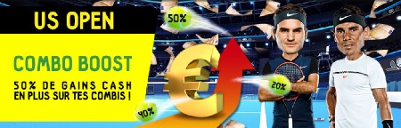 50% combo boost US Open chez betFIRST