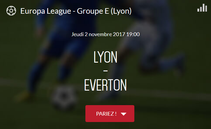 Lyon - Everton vous laisse profiter chez bookmaker ZEbet !
