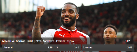 Arsenal contre Chelsea chez bookmaker betFIRST