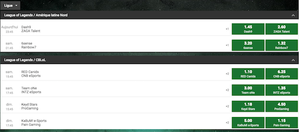 Pariez sur League of Legends Unibet