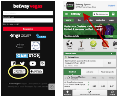 Betway app Apple