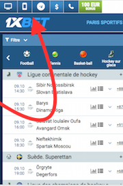 application 1xbet pour ordinateur