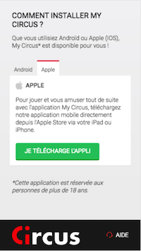 App Circus pur iOs