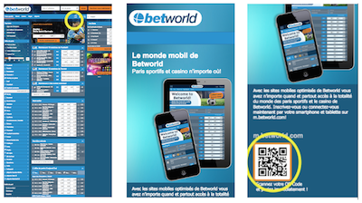 Version mobile Betworld