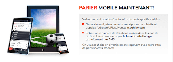 Bahigo parier mobile