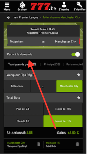 ticket paris a la demande bet777