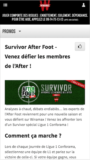 Survivor after foot
