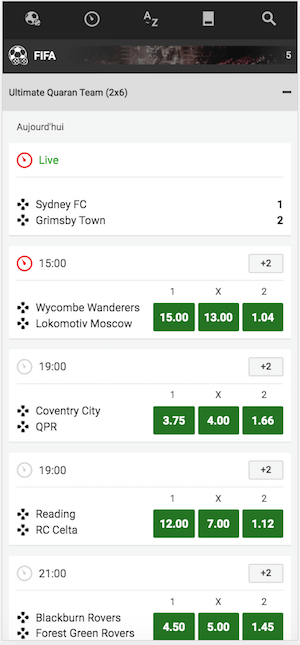 Parier FIFA avec Unibet