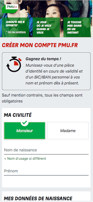 pmu bonus de bienvenue