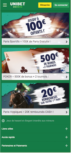 accueil unibet france