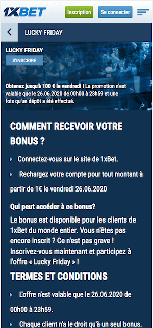 gestion de compte 1xbet