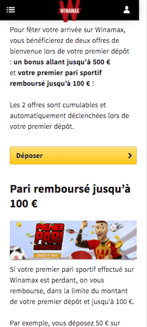 Winamax bonus