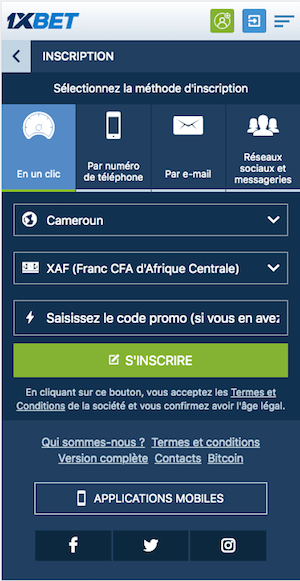 1xbet cameroun