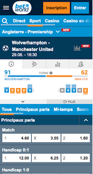 cotes wolves vs man utd