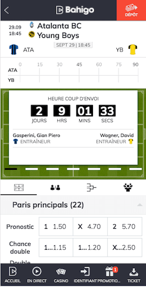cotes atalanta vs young boys bern