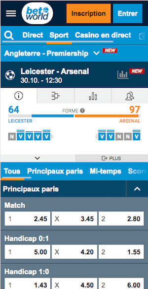 cotes leicester vs arsenal