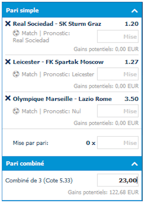 Pari combine europa league
