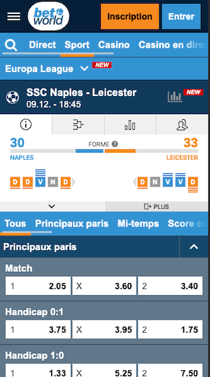 cotes naples vs leicester