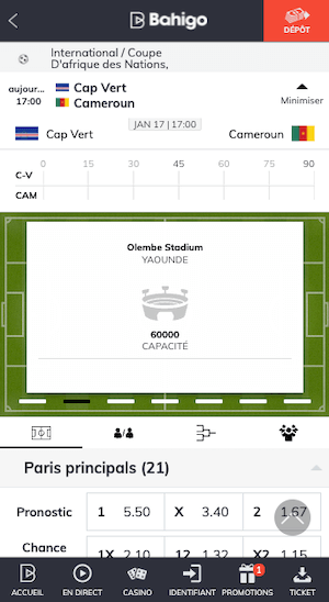 cotes cap vert vs cameroun