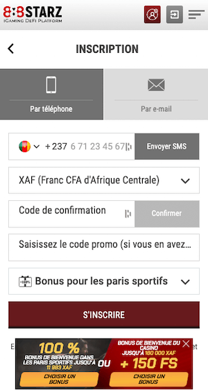 inscription 888Starz