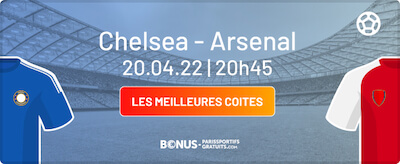 parier chelsea vs arsenal