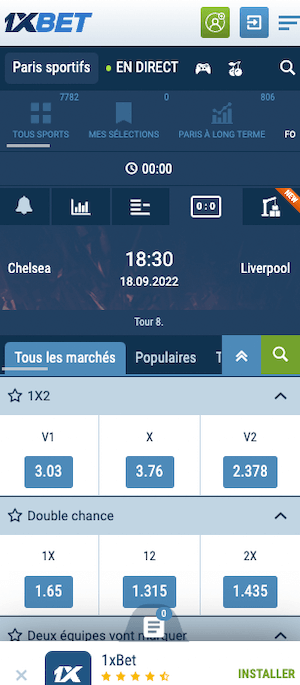 cotes chelsea liverpool 18 septembre 2022