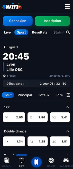 cotes lyon losc 