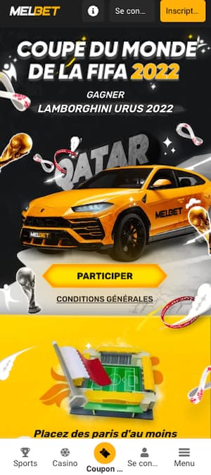 Promo Melbet coupe du monde qatar