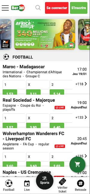 bet261 accueil mobile