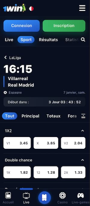 cotes villarreal real madrid