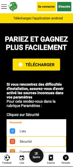 telecharger sunubet apk android