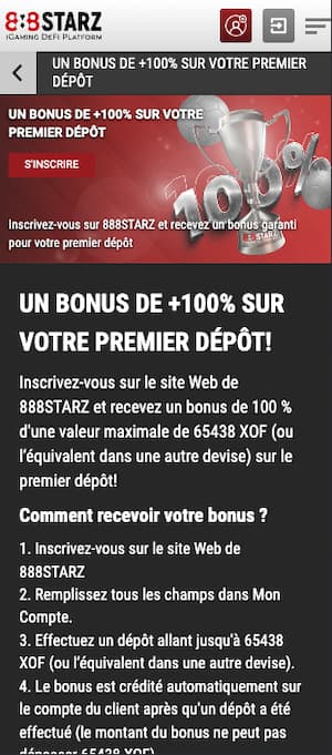 888starz bonus 1er depot