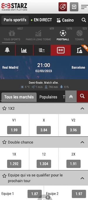 cotes real madrid barca