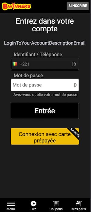 bwinners connexion