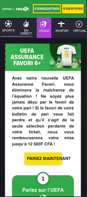 promo premier bet assurance pari sportif