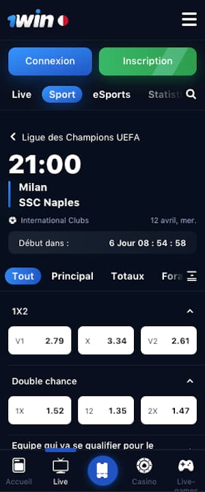cotes milan vs naples