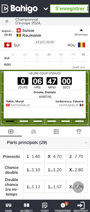 suisse roumanie cotes bahigo