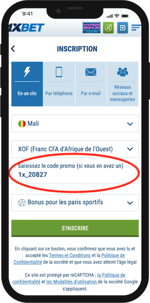 1xbet code promo 