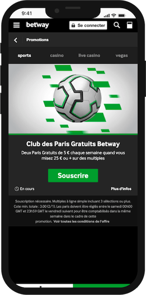 betway freebet paris gratuits