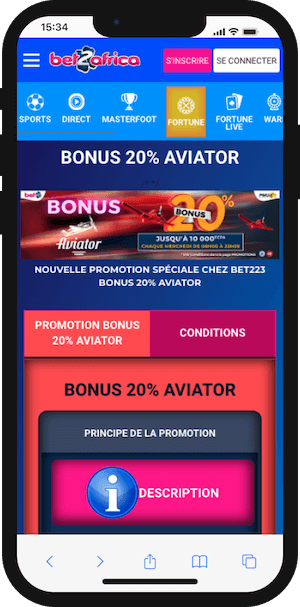 promo aviator chez bet223