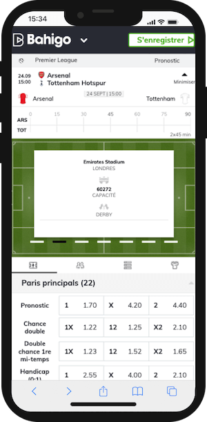 Bahigo cotes : Arsenal-Tottenham