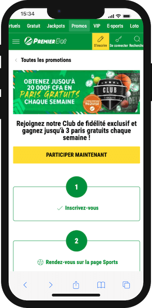premier bet paris gratuits chaque semaine avec la promo loyalty club