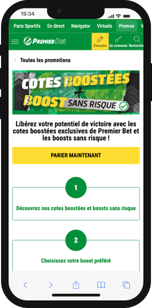 cotes boostees promo premier bet