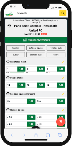 cotes psg vs newcastle united
