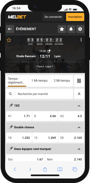 cotes rennes vs lyon