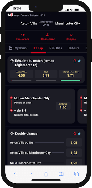 cotes aston villa vs man city 