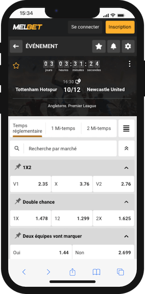 parier tottenham vs newcastle avec melbet