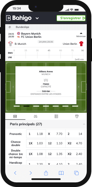 cotes bayern munich vs union berlin