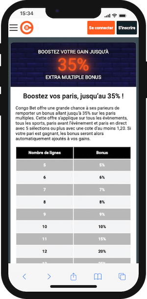 promo combine sur congo bet